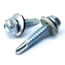 Flange Drill Tail 1022A Galvanized Hex Washer Head Color Self Carbon Steel Screw